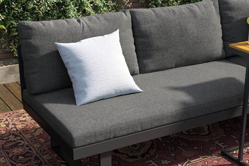 Samira Fällbar Utesoffa med soffbord - Solsäng i aluminium - Gr�å - Utemöbler - Utesoffor & bänkar - Loungesoffa