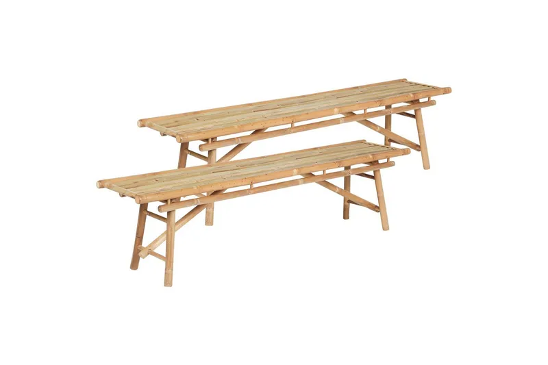 Set med 2 trädgårdsbänkar Tindari