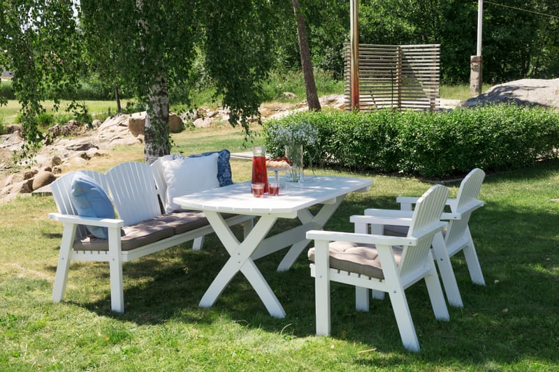 Soffa Hillerstorp Solvik Vit - Vit - Utemöbler - Utesoffor & bänkar - Trädgårdssoffa