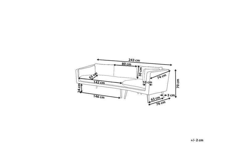 Soffa Loretello Grå, Vänstervänd - Grå, Vänstervänd - Utemöbler - Utesoffor & bänkar - Loungesoffa