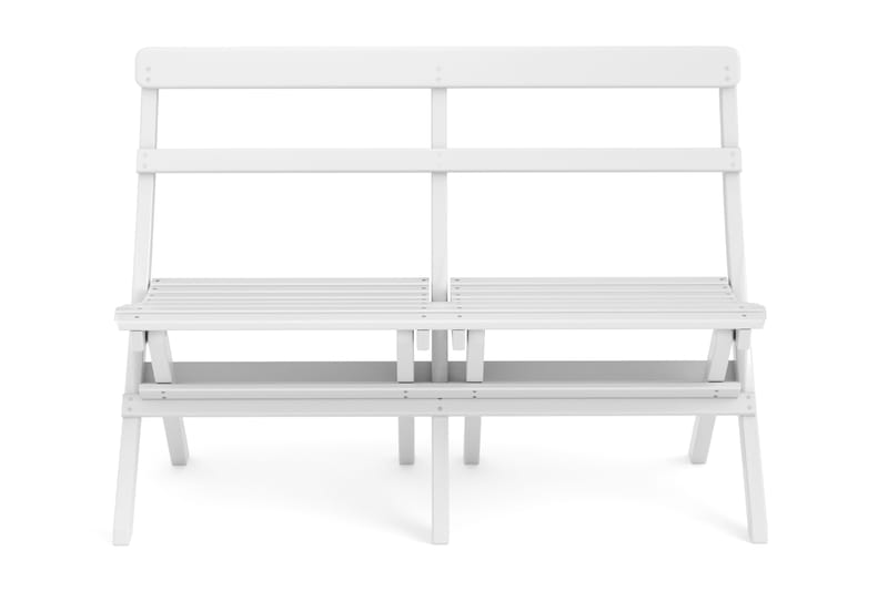 Soffa utomhus 110x60x89 cm - Vit - Utemöbler - Utesoffor & bänkar - Trädgårdssoffa