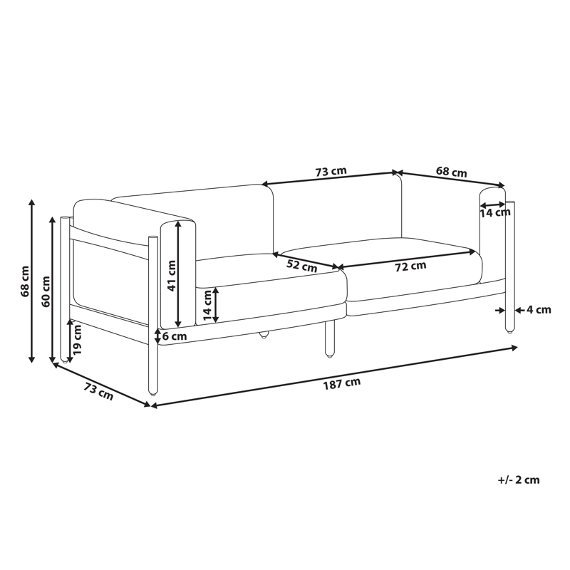 Soffa utomhus 2-Sits Ferretti - Grå/Beige - Utemöbler - Utesoffor & bänkar - Loungesoffa