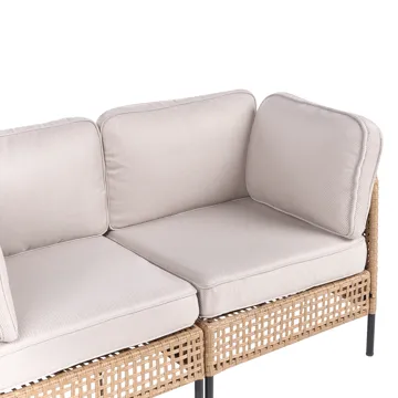 Soffa utomhus 2-Sits Omegana Konstrotting - Beige/Svart - Utemöbler - Utesoffor & bänkar - Loungesoffa