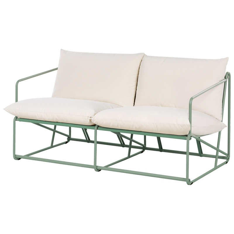 Soffa utomhus 2-Sits Ponte - Grön/Beige - Utemöbler - Utesoffor & bänkar - Loungesoffa