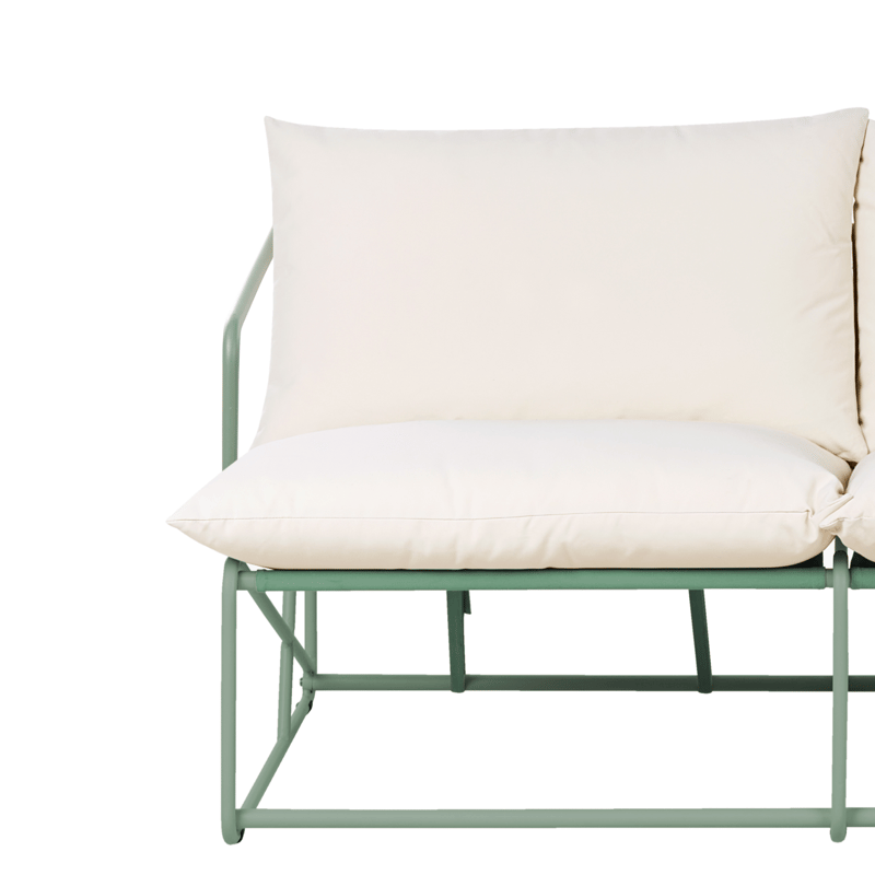 Soffa utomhus 2-Sits Ponte - Grön/Beige - Utemöbler - Utesoffor & bänkar - Loungesoffa