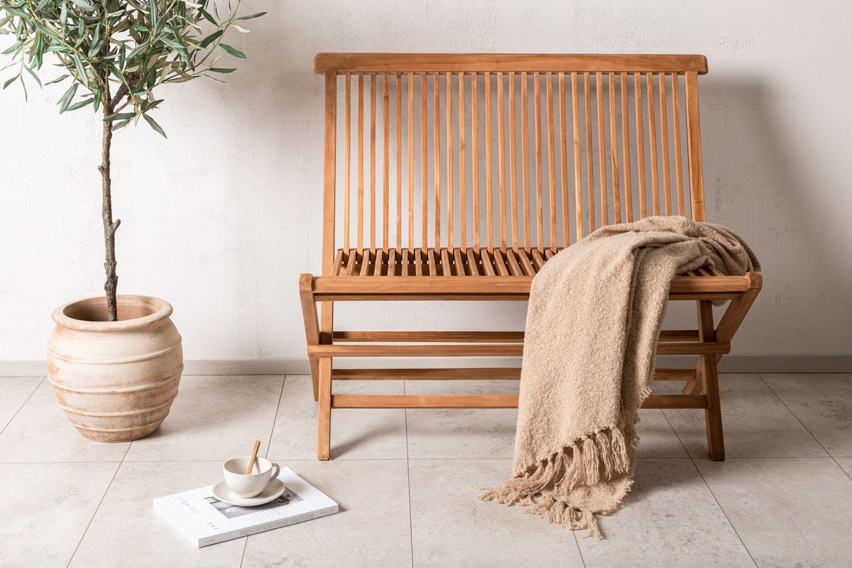 soffbänk ghana 100 cm utomhus - natur