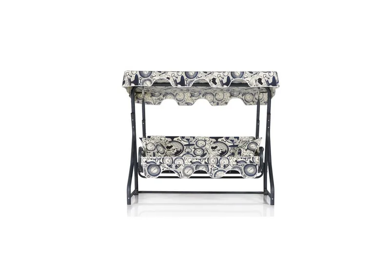 Trädgårds Trippel Gungstol Colomieuan Svart / Grädde - Svart / Grädde - Utemöbler - Utesoffor & bänkar - Hängsoffor