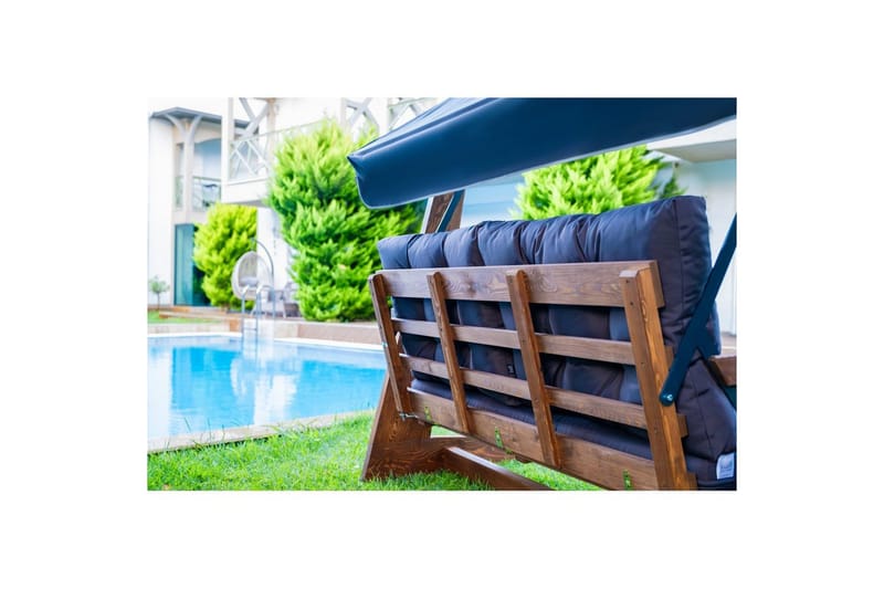 Trädgårds Trippel Gungstol Viva Antracit - Antracit, 220 x 100 x 175 cm - Utemöbler - Utesoffor & bänkar - Hängsoffor