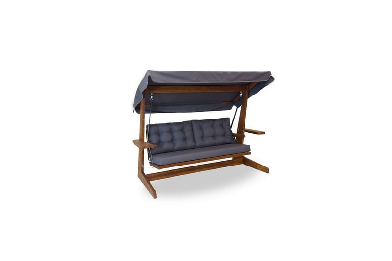 Trädgårds Trippel Gungstol Viva Antracit, Antracit, 237 x 100 x 175 cm