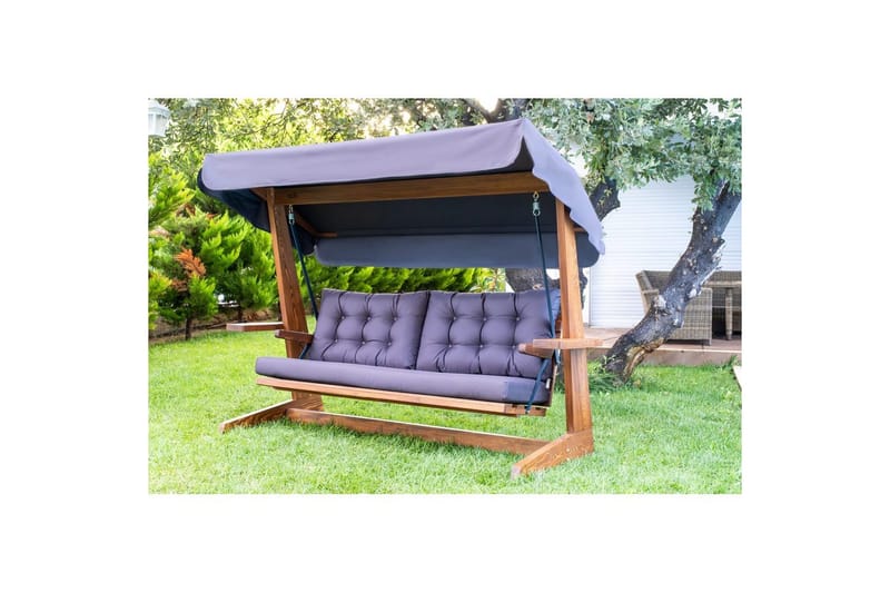 Trädgårds Trippel Gungstol Viva Antracit - Antracit, 237 x 100 x 175 cm - Utemöbler - Utesoffor & bänkar - Hängsoffor