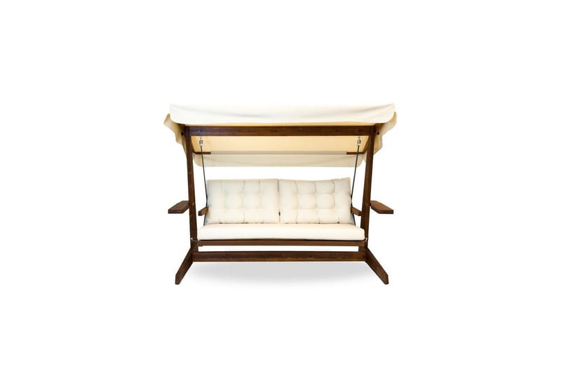 Trädgårds Trippel Gungstol Viva Beige - Beige, 237 x 100 x 175 cm - Utemöbler - Utesoffor & bänkar - Hängsoffor