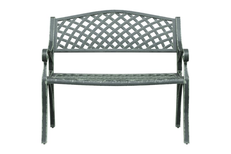 Trädgårdsbänk 102 cm gjuten aluminium grön - Grön - Utemöbler - Utesoffor & bänkar - Trädgårdssoffa
