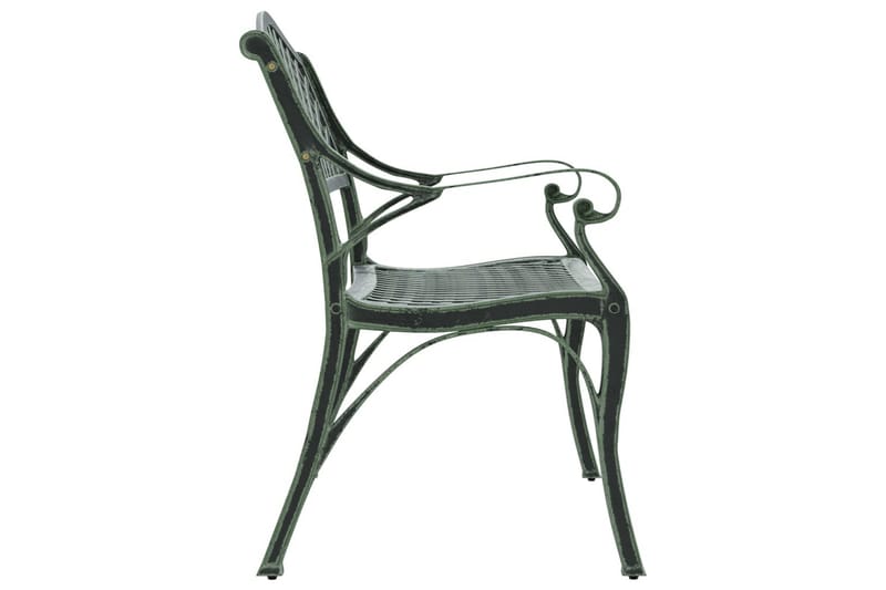Trädgårdsbänk 102 cm gjuten aluminium grön - Grön - Utemöbler - Utesoffor & bänkar - Trädgårdssoffa