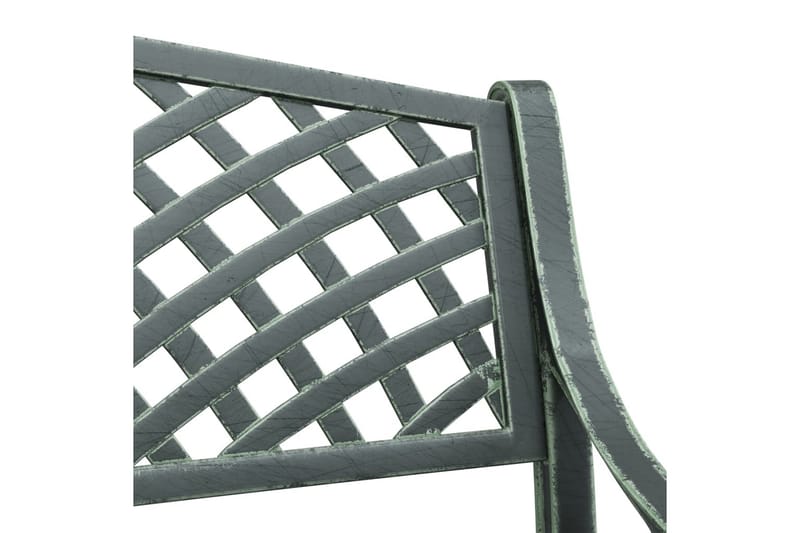 Trädgårdsbänk 102 cm gjuten aluminium grön - Grön - Utemöbler - Utesoffor & bänkar - Trädgårdssoffa