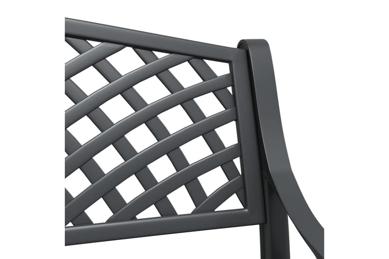 Trädgårdsbänk 102 cm gjuten aluminium svart - Svart - Utemöbler - Utesoffor & bänkar - Trädgårdssoffa