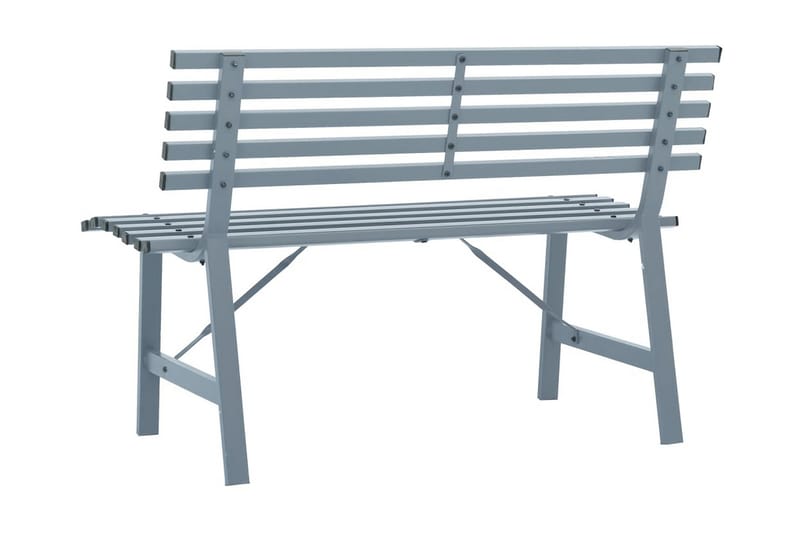 Trädgårdsbänk 110 cm stål grå - Grå - Utemöbler - Utesoffor & bänkar - Trädgårdssoffa