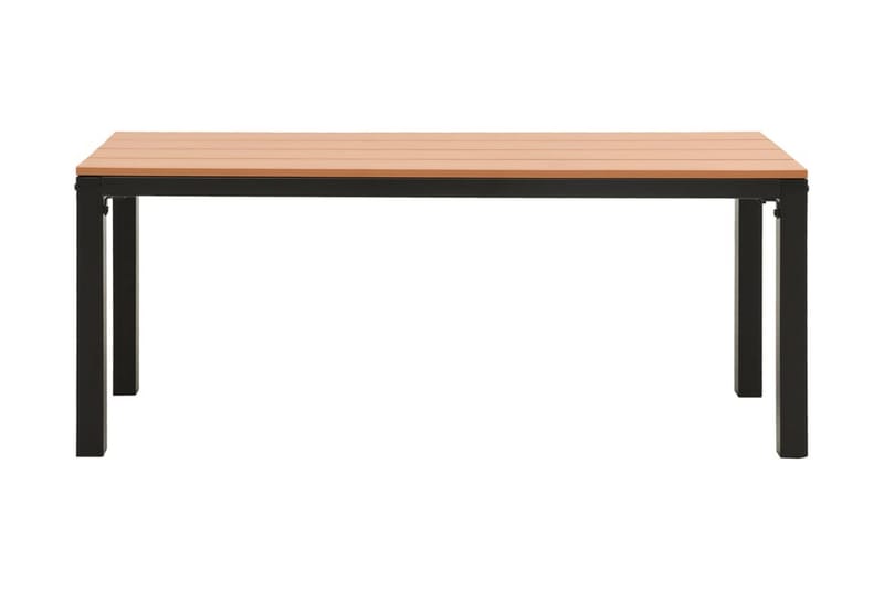 Trädgårdsbänk 110 cm stål och WPC brun och svart - Brun - Utemöbler - Utesoffor & bänkar - Trädgårdssoffa