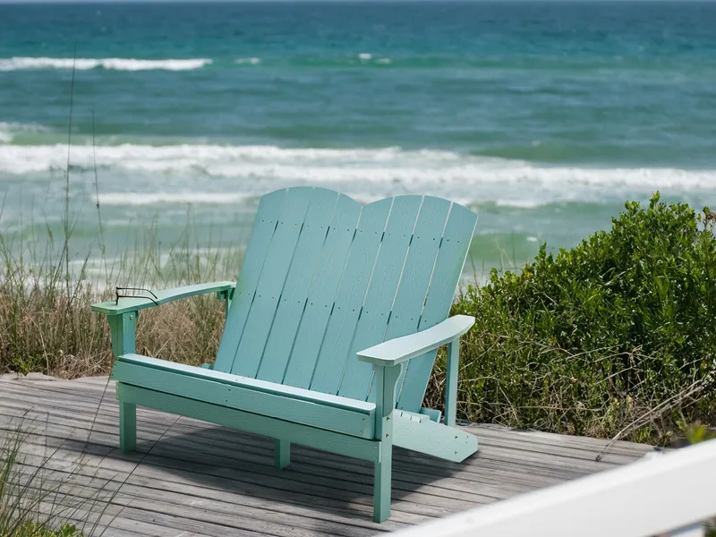 Trädgårdsbänk Adirondack 125 cm - Blå - Utemöbler - Utesoffor & bänkar - Trädgårdssoffa