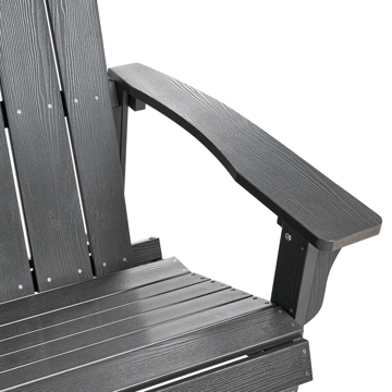 Trädgårdsbänk Adirondack 125 cm - Grå - Utemöbler - Utesoffor & bänkar - Trädgårdssoffa