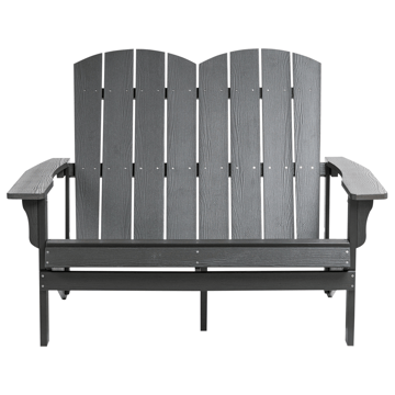 Trädgårdsbänk Adirondack 125 cm - Grå - Utemöbler - Utesoffor & bänkar - Trädgårdssoffa