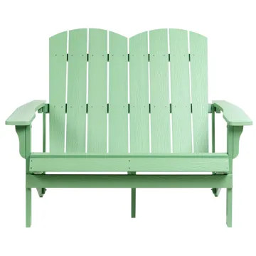 Trädgårdsbänk Adirondack 125 cm - Grön - Utemöbler - Utesoffor & bänkar - Trädgårdssoffa