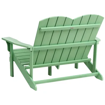 Trädgårdsbänk Adirondack 125 cm - Grön - Utemöbler - Utesoffor & bänkar - Trädgårdssoffa