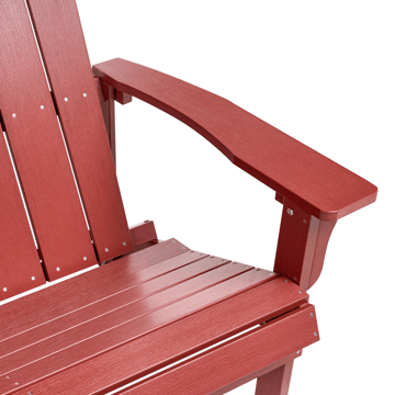 Trädgårdsbänk Adirondack 125 cm - Röd - Utemöbler - Utesoffor & bänkar - Trädgårdssoffa