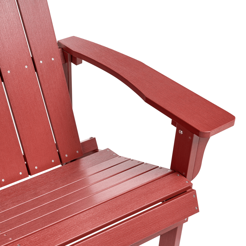 Trädgårdsbänk Adirondack 125 cm - Röd - Utemöbler - Utesoffor & bänkar - Trädgårdssoffa