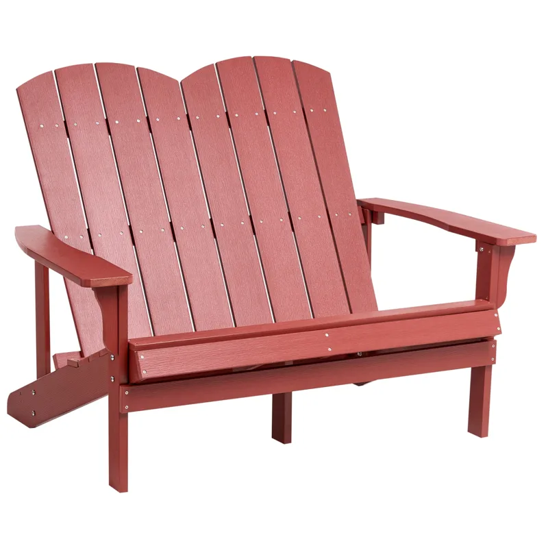 Trädgårdsbänk Adirondack 125 cm, Röd