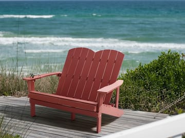 Trädgårdsbänk Adirondack 125 cm - Röd - Utemöbler - Utesoffor & bänkar - Trädgårdssoffa