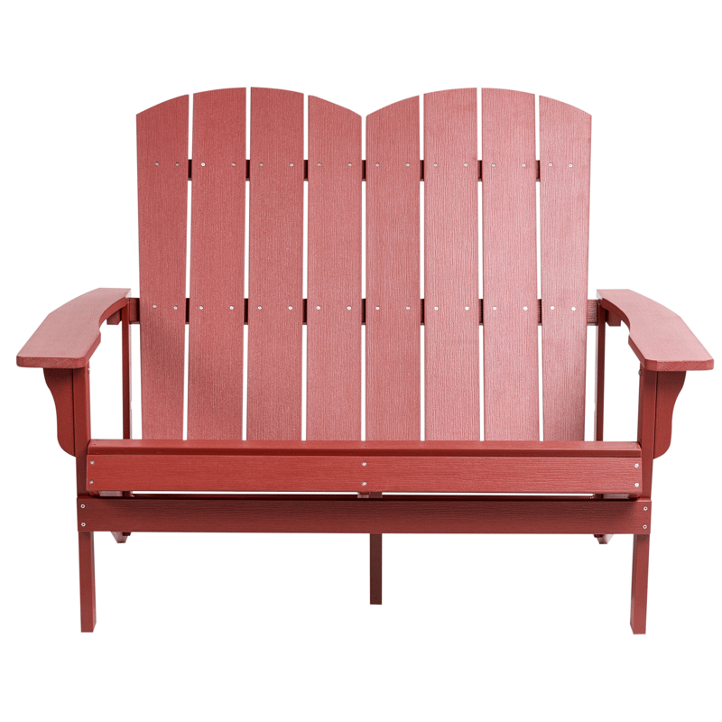 Trädgårdsbänk Adirondack 125 cm - Röd - Utemöbler - Utesoffor & bänkar - Trädgårdssoffa