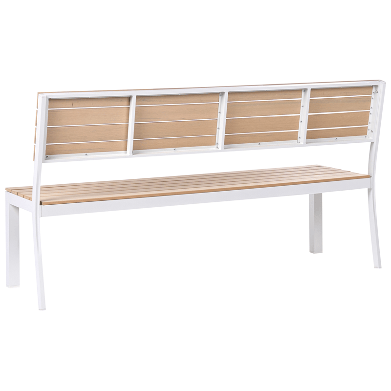 Trädgårdsbänk Como 174 cm - Beige/Vit - Utemöbler - Utesoffor & bänkar - Trädgårdssoffa