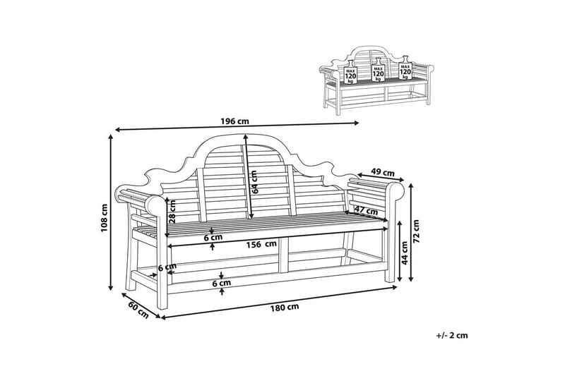 Trädgårdsbänk Marlboro - Utemöbler - Utesoffor & bänkar - Trädgårdssoffa