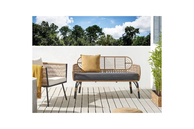 Trädgårdsbänk med dyna Pratello - Utemöbler - Utesoffor & bänkar - Trädgårdssoffa
