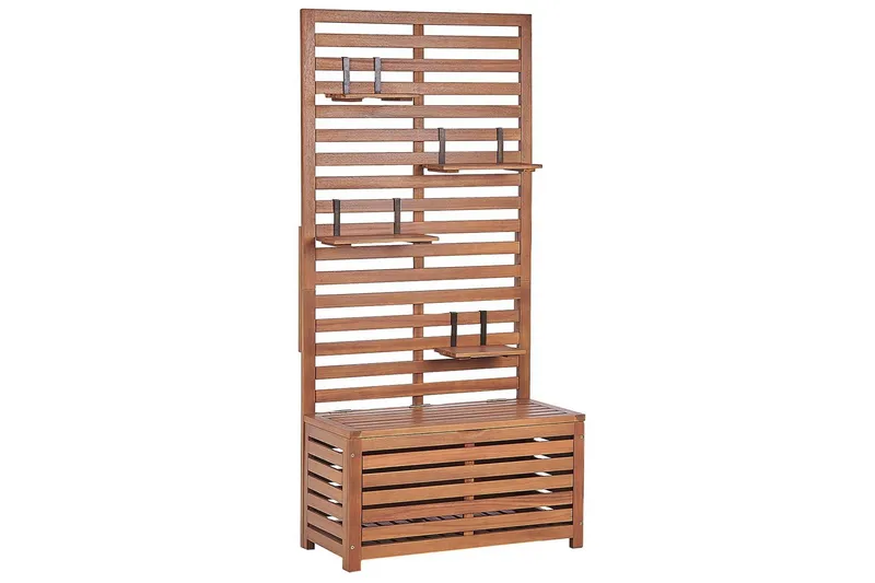 Trädgårdsbänk med väggpanel Matino - Utemöbler - Utesoffor & bänkar - Trädgårdssoffa