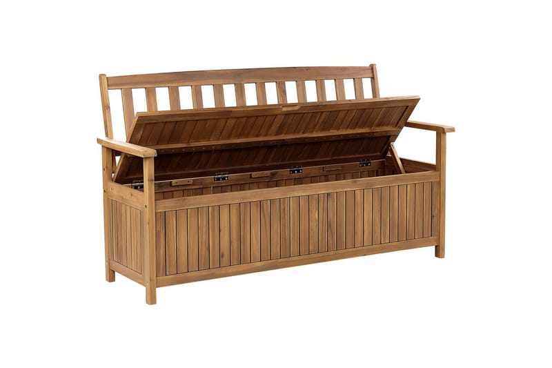 Trädgårdsbänk Sovana Ljus trä - Ljus trä - Utemöbler - Utesoffor & bänkar - Trädgårdssoffa