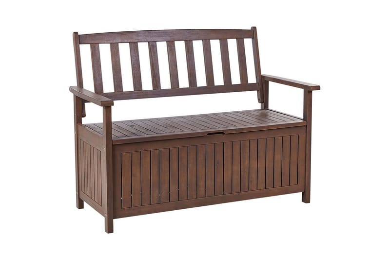 Trädgårdsbänk Sovana Mörkt trä - Mörkt trä - Utemöbler - Utesoffor & bänkar - Trädgårdssoffa