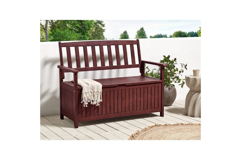 Trädgårdsbänk Sovana Rödaktigt brun - Rödaktigt brun - Utemöbler - Utesoffor & bänkar - Trädgårdssoffa