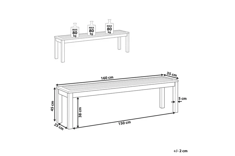 Trädgårdsbänk Tuscania - Utemöbler - Utesoffor & bänkar - Trädgårdsbänkar