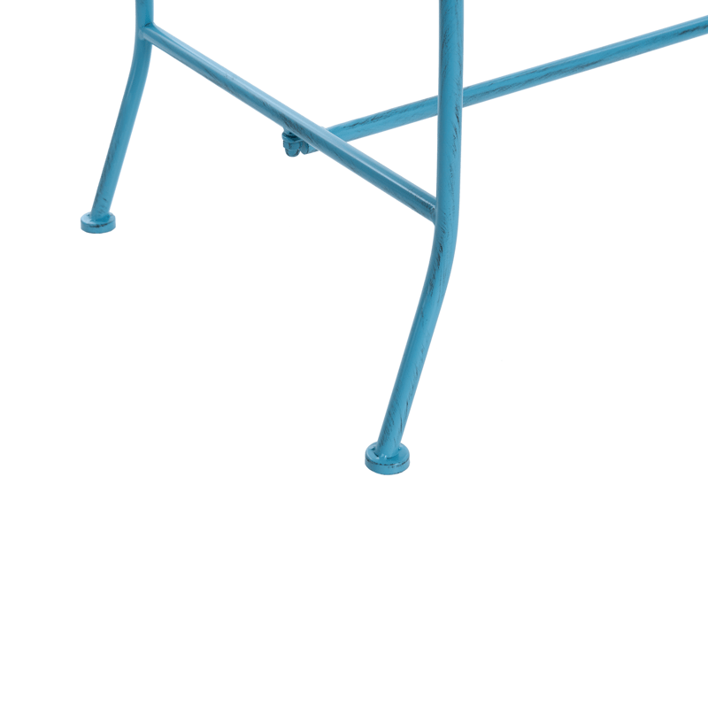 Trädgårdsbänk Pavia 146 cm Järn - Blå - Utemöbler - Utesoffor & bänkar - Trädgårdssoffa