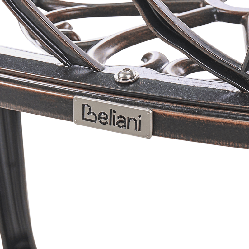 Trädgårdsbänk Piura 88 cm Aluminum - Brun - Utemöbler - Utesoffor & bänkar - Trädgårdssoffa