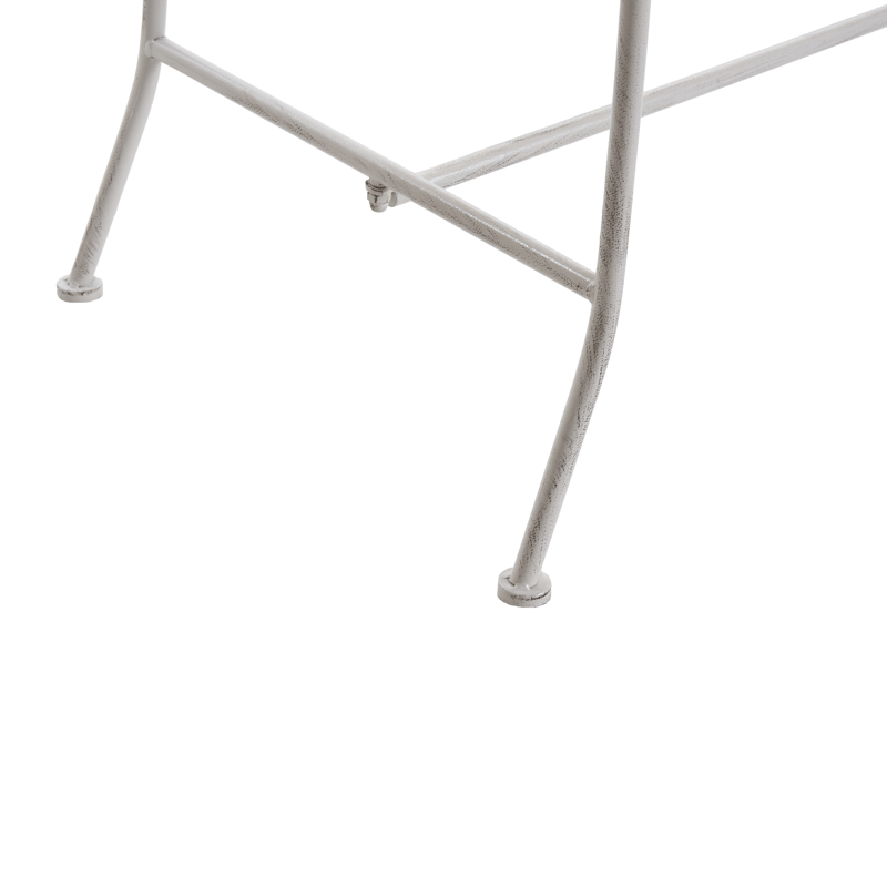 Trädgårdsbänk Pavia 146 cm Järn - Vit - Utemöbler - Utesoffor & bänkar - Trädgårdssoffa