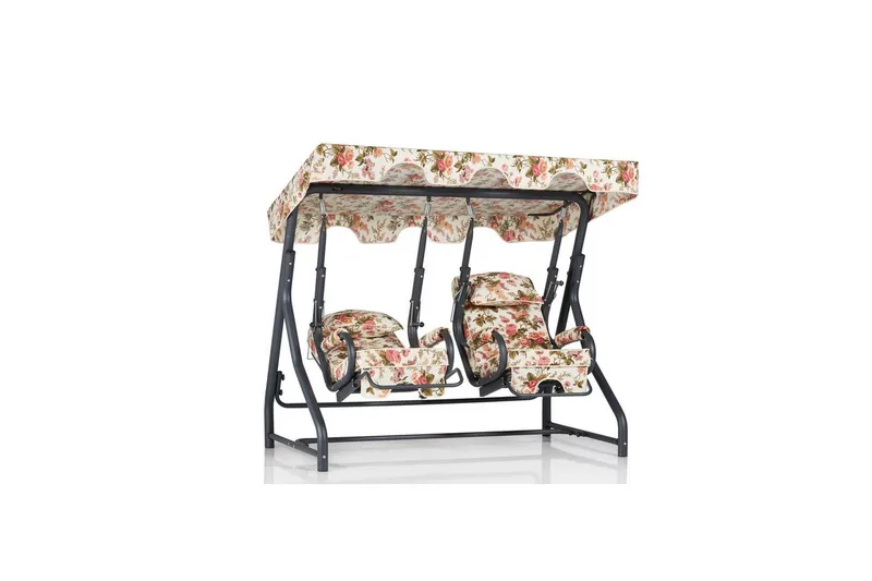 Trädgårdsdubbelgunga Bhika Flerfärgad - Flerfärgad - Utemöbler - Utesoffor & bänkar - Hängsoffor