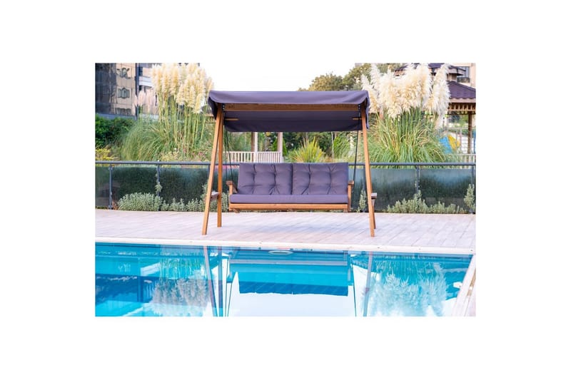 Trädgårdsdubbelgunga Taharoa Antracit - Antracit - Utemöbler - Utesoffor & bänkar - Hängsoffor