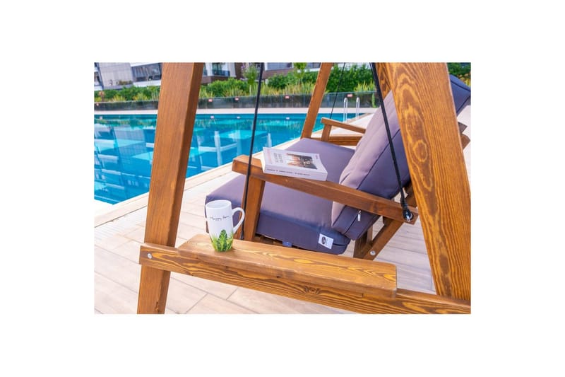 Trädgårdsdubbelgunga Taharoa Antracit - Antracit - Utemöbler - Utesoffor & bänkar - Hängsoffor