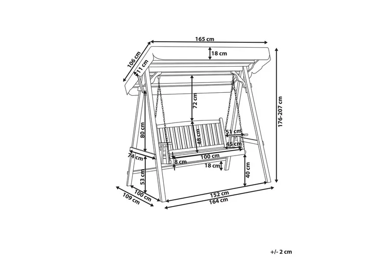 Trädgårdsgunga Caviola - Utemöbler - Utesoffor & bänkar - Hängsoffor