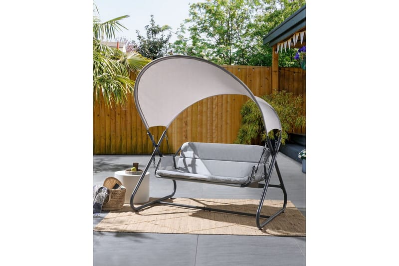 Trädgårdsgunga Solagna - Ljusgrå, 168x113x187 cm - Utemöbler - Utesoffor & bänkar - Hängsoffor