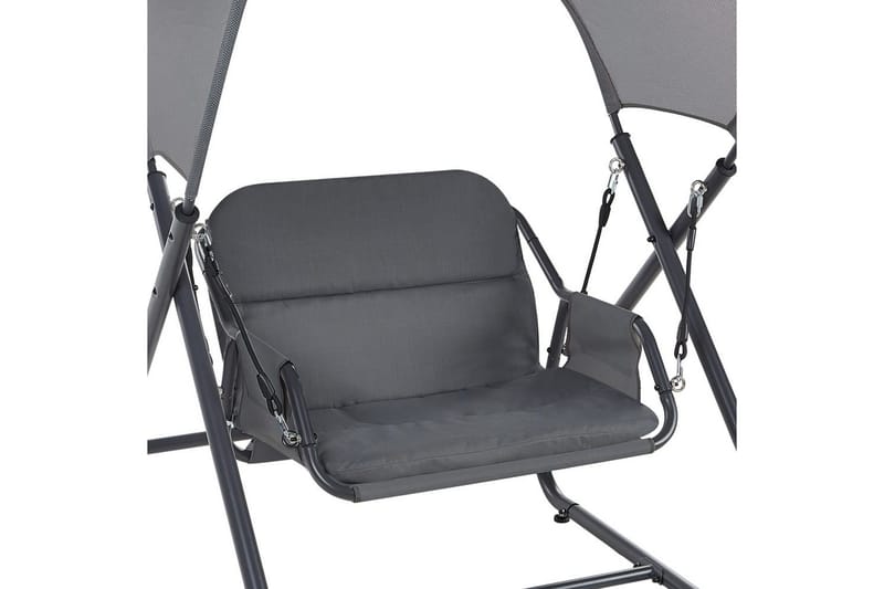 Trädgårdsgunga Solagna - Mörkgrå, 114x117x182 cm - Utemöbler - Utesoffor & bänkar - Hängsoffor
