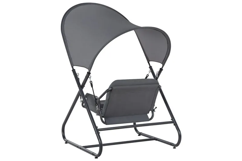 Trädgårdsgunga Solagna - Mörkgrå, 114x117x182 cm - Utemöbler - Utesoffor & bänkar - Hängsoffor