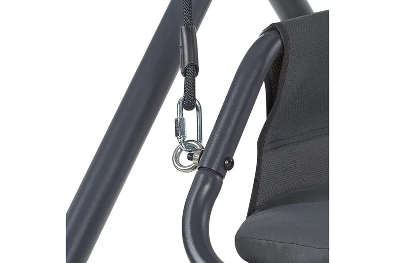 Trädgårdsgunga Solagna - Mörkgrå, 114x117x182 cm - Utemöbler - Utesoffor & bänkar - Hängsoffor